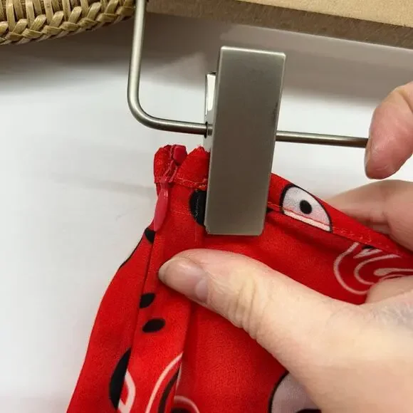 Jaded London Red Lightweight Ying Yang Straight Leg Pull On Pants Small - Picture 6 of 7